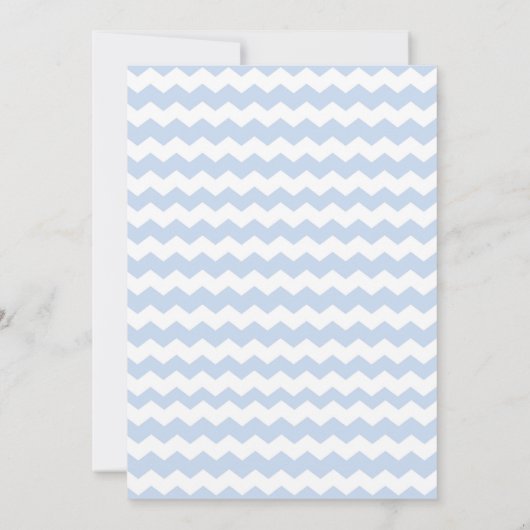 TWINS Boys Blue Chevron Baby shower Uitnodiging (Achterkant)