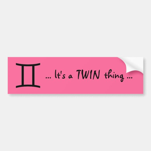 TWINS BUMPERSTICKER (Voorkant)