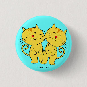 Twins Cat Button