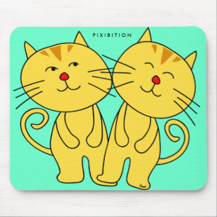Twins Cat Mousepad Muismat
