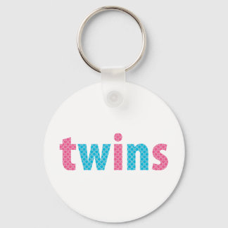 TWINS COLLECTIE - gemengd {aqua + roze} Sleutelhanger