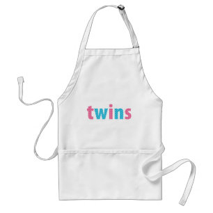 TWINS COLLECTIE - gemengd {aqua + roze} Standaard Schort