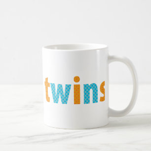 TWINS COLLECTIE - jongens {sinaasappel + aqua} Koffiemok