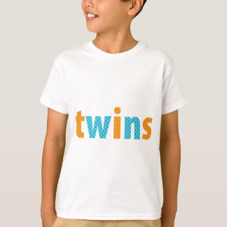 TWINS COLLECTIE - jongens {sinaasappel + aqua} T-shirt