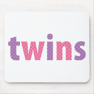 TWINS COLLECTIE - meisjes {violet + roze} Muismat