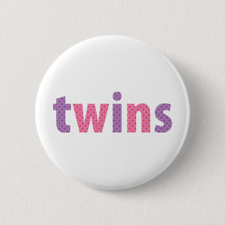 TWINS COLLECTIE - meisjes {violet + roze} Ronde Button 5,7 Cm