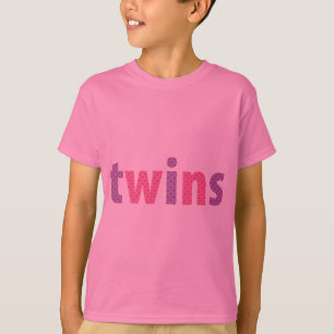 TWINS COLLECTIE - meisjes {violet + roze} T-shirt