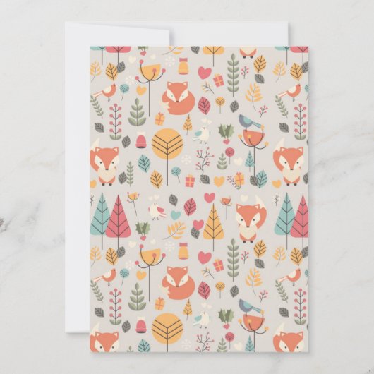 Twins Double le Fun Fox Baby Shower Invitations (Dos)