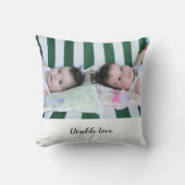 Twins Double Love, Hearts Pattern Kussen (Voorkant)