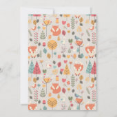 Twins Double the Fun Fox Baby Shower Uitnodigingen (Achterkant)