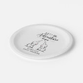 Twins Elephants Baby shower Paper Bord (Gekanteld)