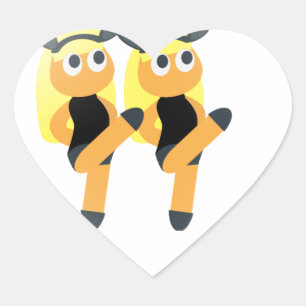 twins emoji hart sticker