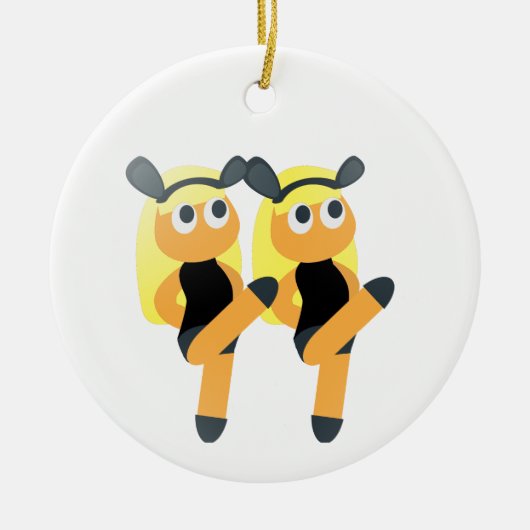 twins emoji keramisch ornament (Voorkant)