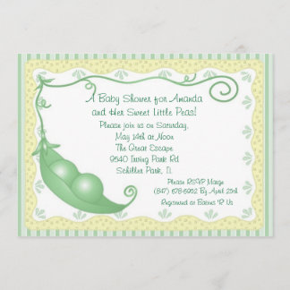 Twins erwten in een pod Baby Shower Invitaties Kaart