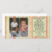 Twins First Birthday Invitation Fotocard (Voorkant / Achterkant)