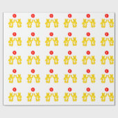 Twins First Birthday wrappaper, matching card Cadeaupapier (Vlak)