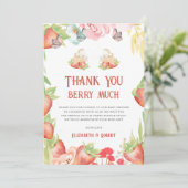 Twins Fraise Berry Merci Baby shower doux (Debout devant)