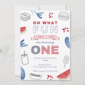 Twins Fun om een eerste verjaardag te zijn Kaart (Voorkant)