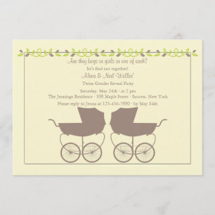 Twins Gender Reopenbaart Uitnodiging