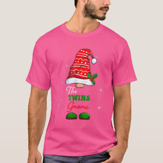 Twins Gnome Family Matching met Kerstmis Funny Paj T-shirt