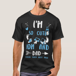 Twins Ik ben zo schattig mam en pap verdubbeld hun T-shirt