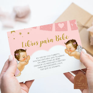 TWINS meisjes engel boeken voor baby Informatiekaartje