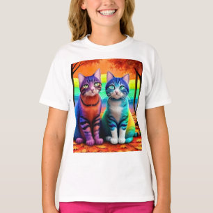 Twins of Cats Digitale Art-56467 T-shirt