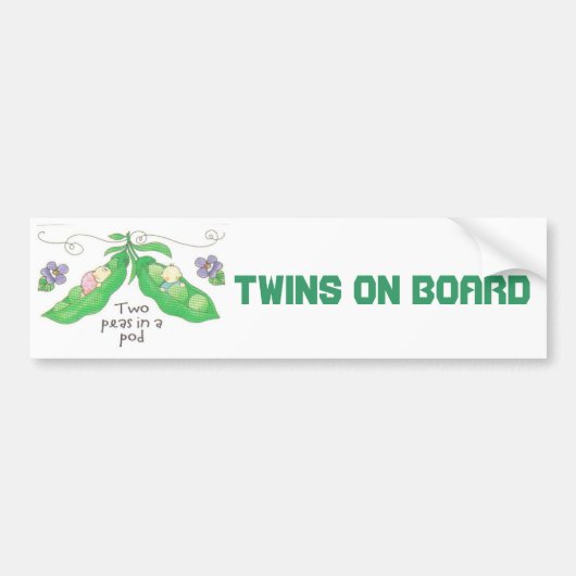 Twins on board bumpersticker (Voorkant)
