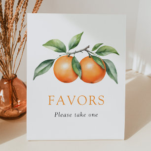 Twins Oranje Baby shower Favorieten teken Reclamebord Met Voetstuk