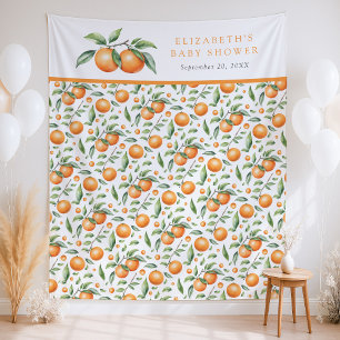 Twins Oranje Baby showers achtergrond Wandkleed