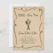 Twins ou Triplets BBQ Genre Reveillez Invitation (Devant)