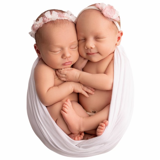 Twins Photo Statuettes Cutout Staand Fotobeeldje (Voorkant)