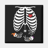 Twins Pregnancy Halloween Pregnancy Announcement P Magneet (Voorkant)