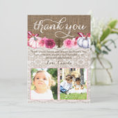 Twins Religieux Merci Cartes Avec Citrouille (Debout devant)