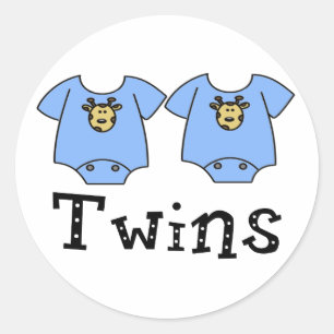 Twins Schattige Bodysuit 2 jongens Ronde Sticker