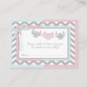 Twins Stropdas Tutu Luier Raffle Ticket Informatiekaartje (Voorkant)