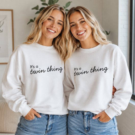 Twins Sweatshirt | Het is een Twin Ding Cute Pullo