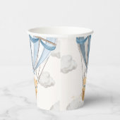 Twins Teddy Bear Blue Hot Air Balloon Papieren Bekers (Rechts)