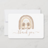 Twins Teddy Bear en Rainbow bedankt je kaart (Voorkant)