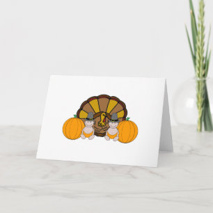 Twins Thanksgiving Graphic Feestdagen Kaart