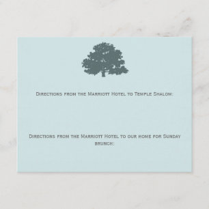 Twins Tree of Life Directions Bar Bat Mitzvah Informatiekaartje