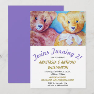 TWINS TURNING 2 avec INVITATION NOUNOURS