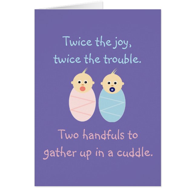 Twins = Twee keer het Joy Cute Poem (Voorkant)