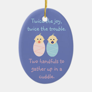 Twins = Tweemaal de Joy Keramisch Ornament
