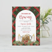 Twins Two Babies Are Brewing Baby Shower  Kaart (Staand voorkant)