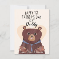 Twins Vaderdag Kaart, First Fathers Day Kaart