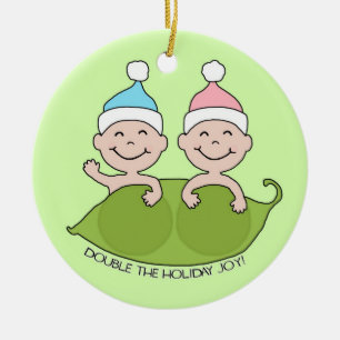 TWINS: Verdubbel de Vakantige Joy! Keramisch Ornament