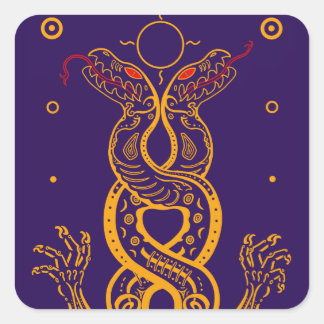 Twins Vierkante Sticker