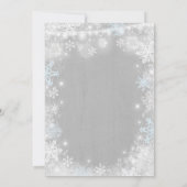 Twins Winter Baby shower Invitation Rustieke Douch Kaart (Achterkant)