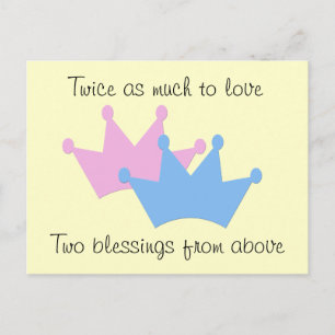 Twintig jongens en meisjes! aankondigingskaart